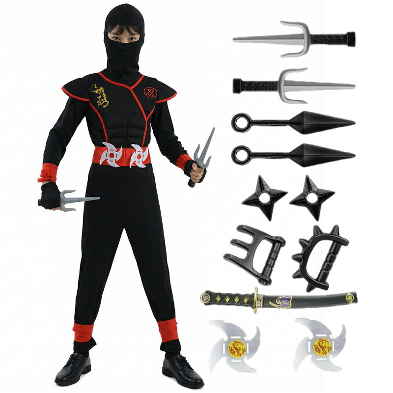 Black and Blue Ninja Costume f - огляд і ціна Black Face Mask Pack