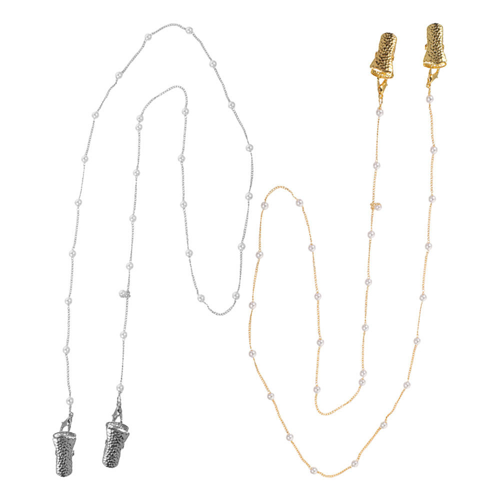 2Pcs Pearl Beaded Eyeglass Cha - огляд і ціна Mask Chain Holder