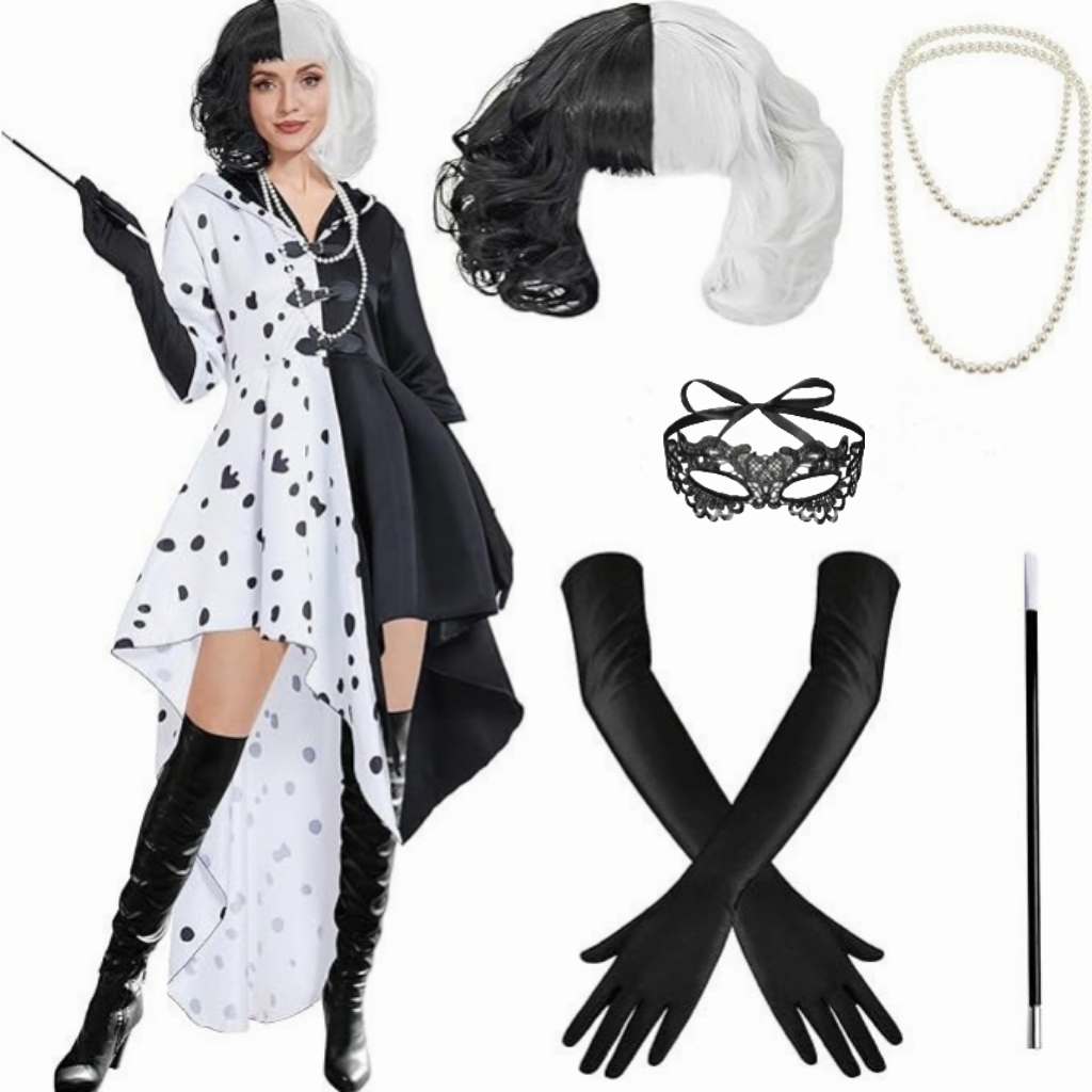 Women Inspired Cruella Cosplay - огляд і ціна Black Face Mask Pack