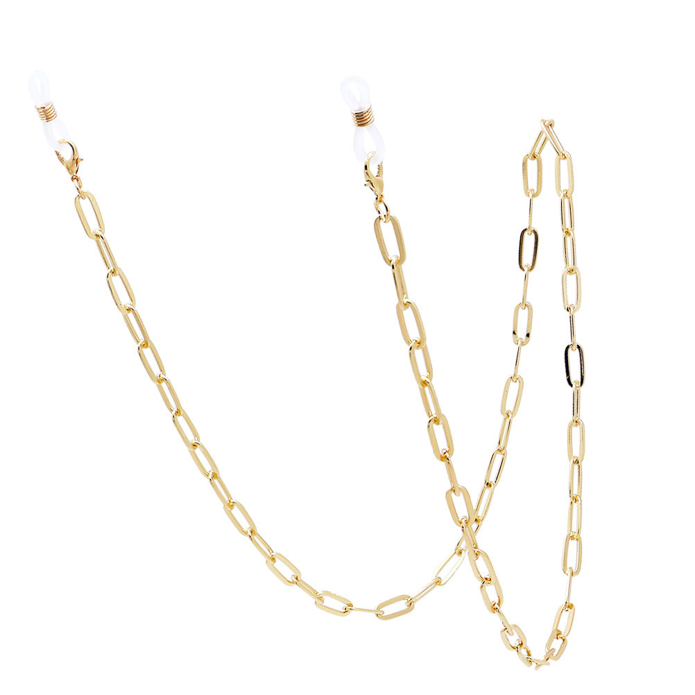 Gold Paperclip Mask Lanyard Gl - огляд і ціна Mask Chain Holder